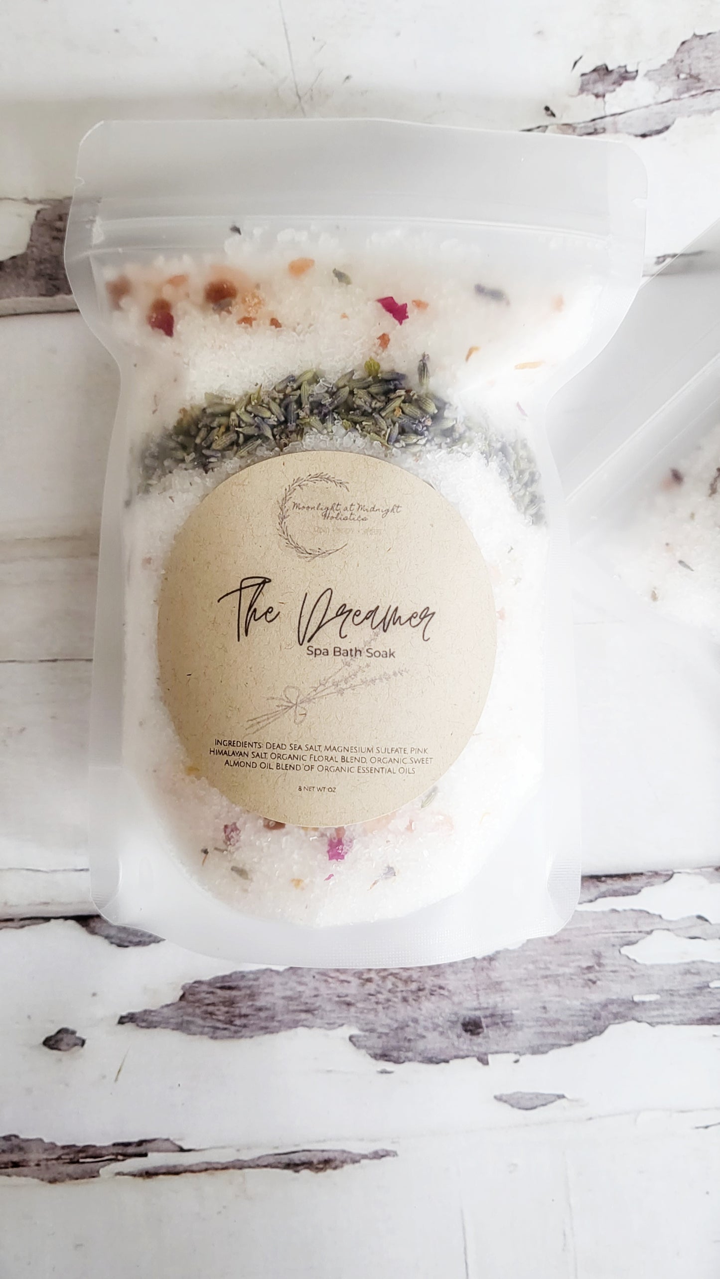 DREAMER Bath Soak | Dead Sea Salt, Pink Himalayan Salt & Wild Flower Herbal Bath Soak for Spiritual Cleansing | Lavender Aromatherapy