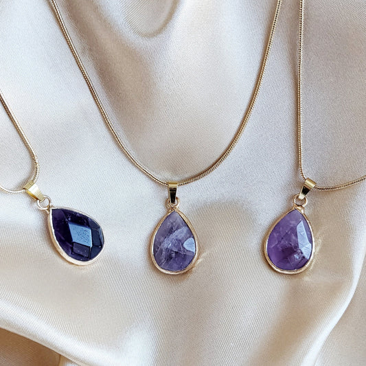 AMETHYST | 14k Gold Plated Crystal Necklace
