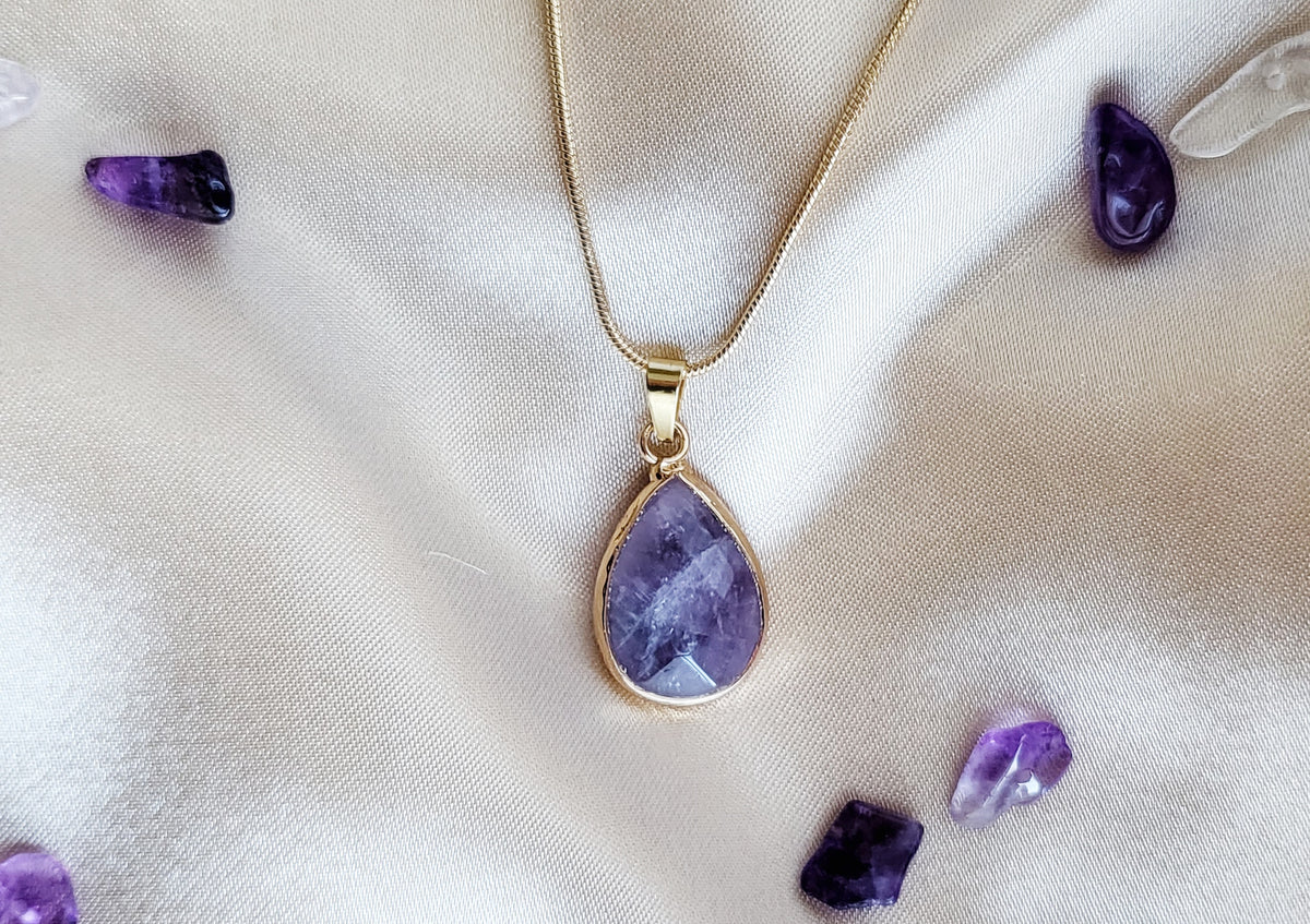 AMETHYST | 14k Gold Crystal Necklace