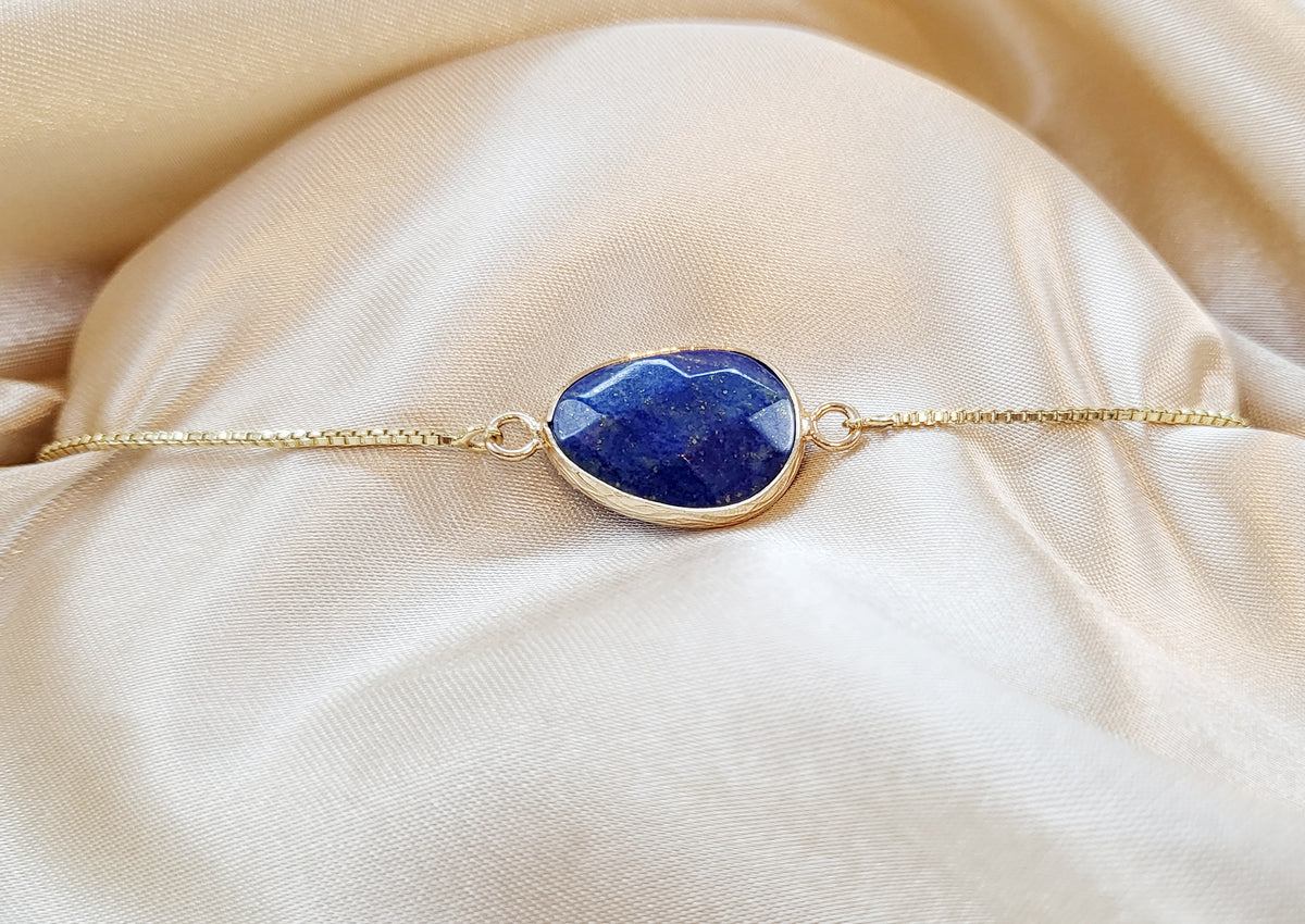 LAPIS LAZULI | 14k Gold Tennis Bracelet