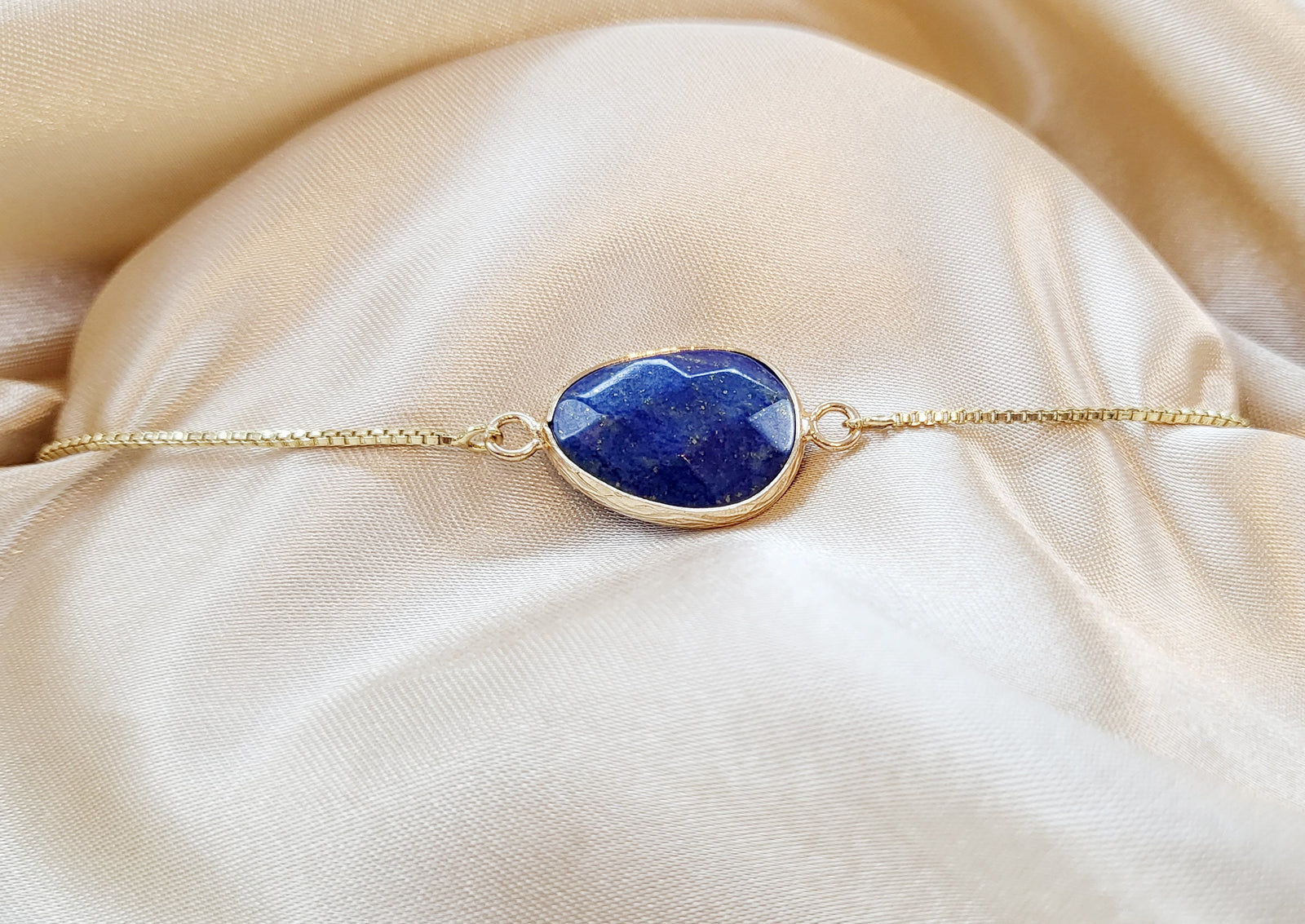 LAPIS LAZULI | 14k Gold Tennis Bracelet