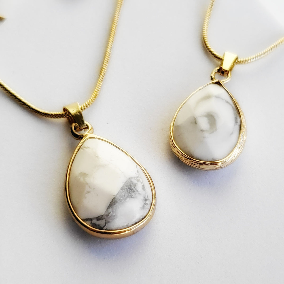 HOWLITE | 14k Gold Gemstone Necklace
