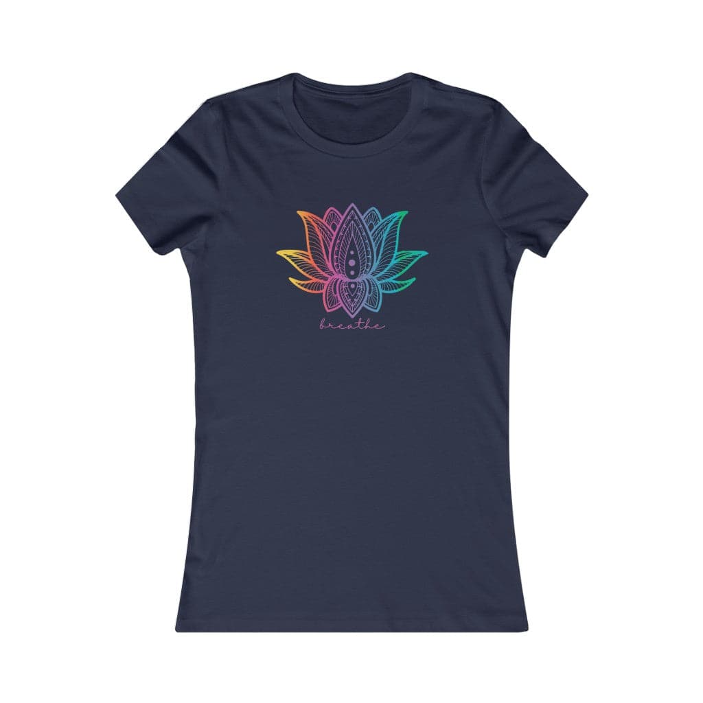 Breathe | Rainbow Lotus T-Shirt for Women