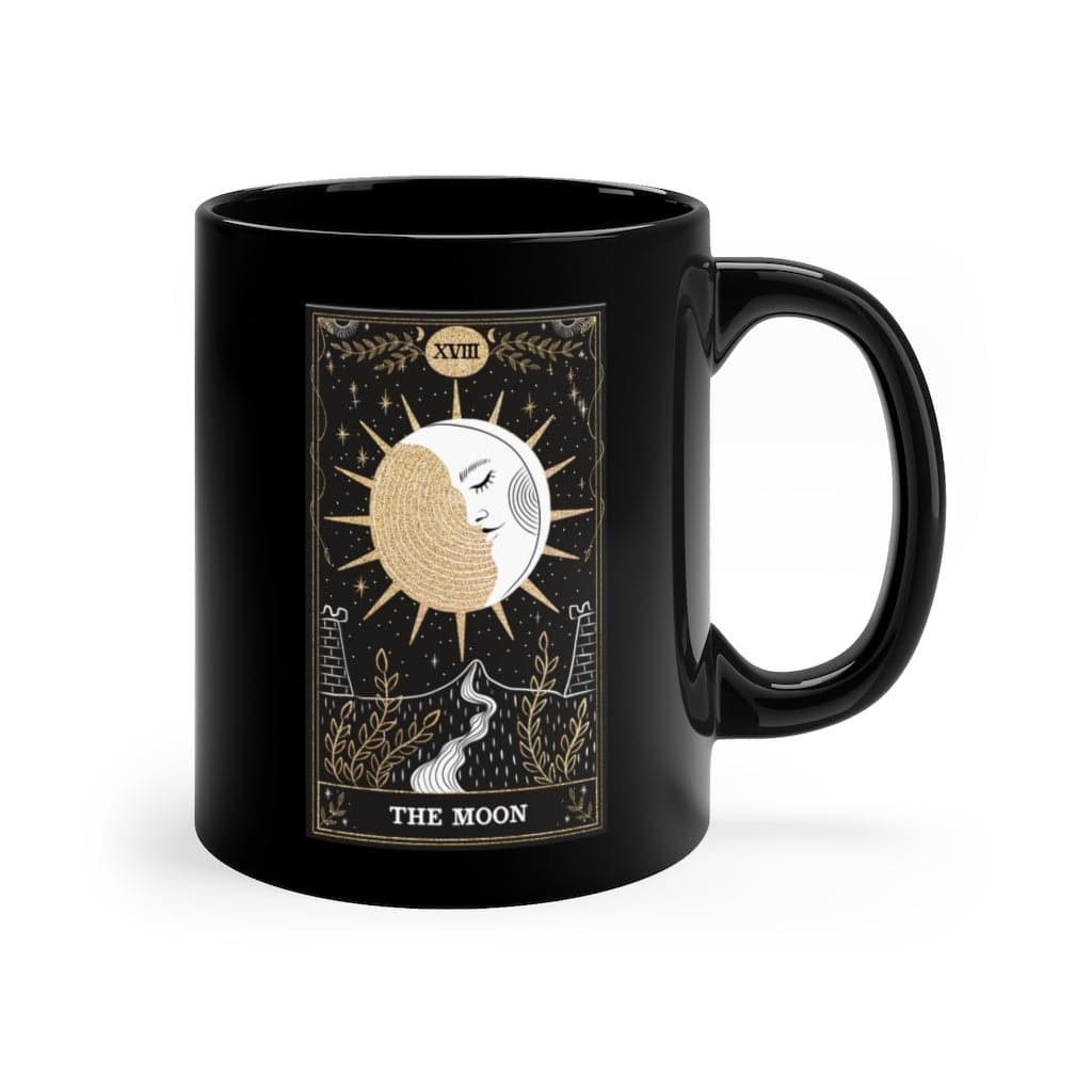 THE MOON Tarot Card Tea & Coffee Mug | Astrology Gifts | Meditation Coffee Cup | Spiritual, Mystical Gifts | Tea Leaf Reading