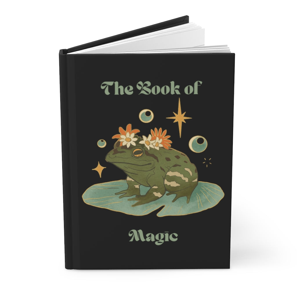 The Book of Magic | Hippie Frog and Toad Manifesting Journal | Magic Mushroom Journal | Cottagecore Fairycore Gift | Gratitude Journal