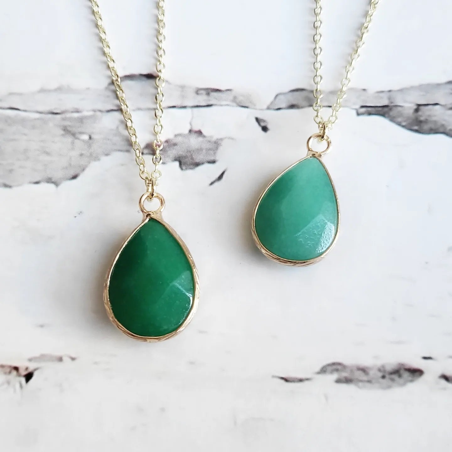 JADE | Good Fortune, Abundance & Manifestation | Gold Cable Chain Pendant Necklace | Intention Crystal | Healing Spiritual Gift for Her