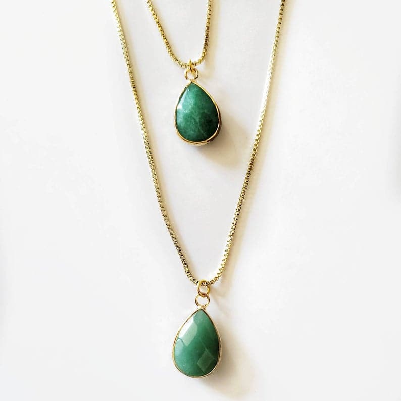 AVENTURINE | 14k Gold Crystal Healing Necklace