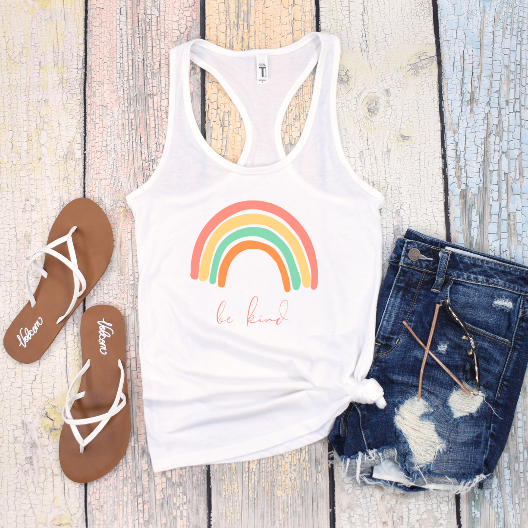 Be Kind | Boho Rainbow Tank Top