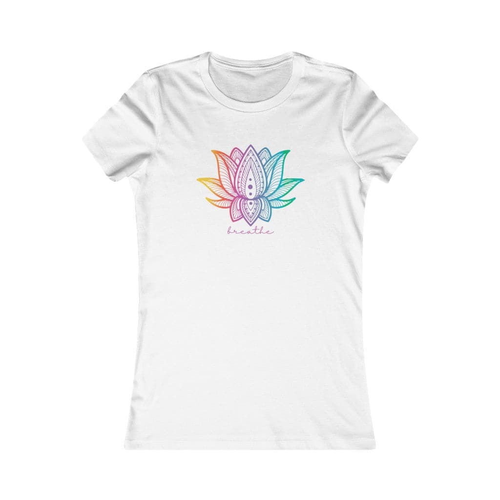 Breathe | Rainbow Lotus T-Shirt for Women