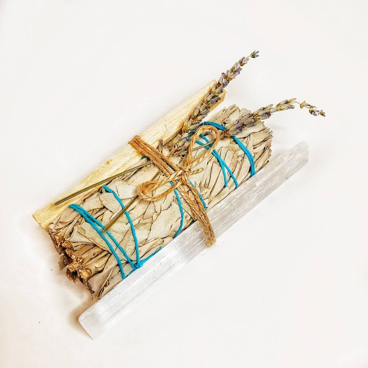 SPIRIT Smudge Kit | Organic White Sage | Palo Santo | Selenite Wand