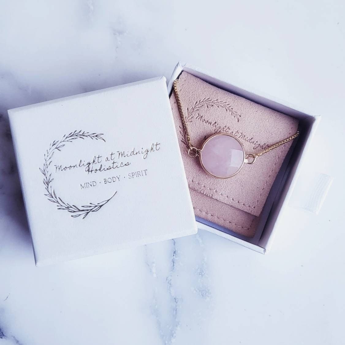 ROSE QUARTZ | 14K Gold Gemstone Bracelet | Crystal Healing Intention Jewelry | Minimalist Aphrodite Bracelet for Love | Witchy Gifts