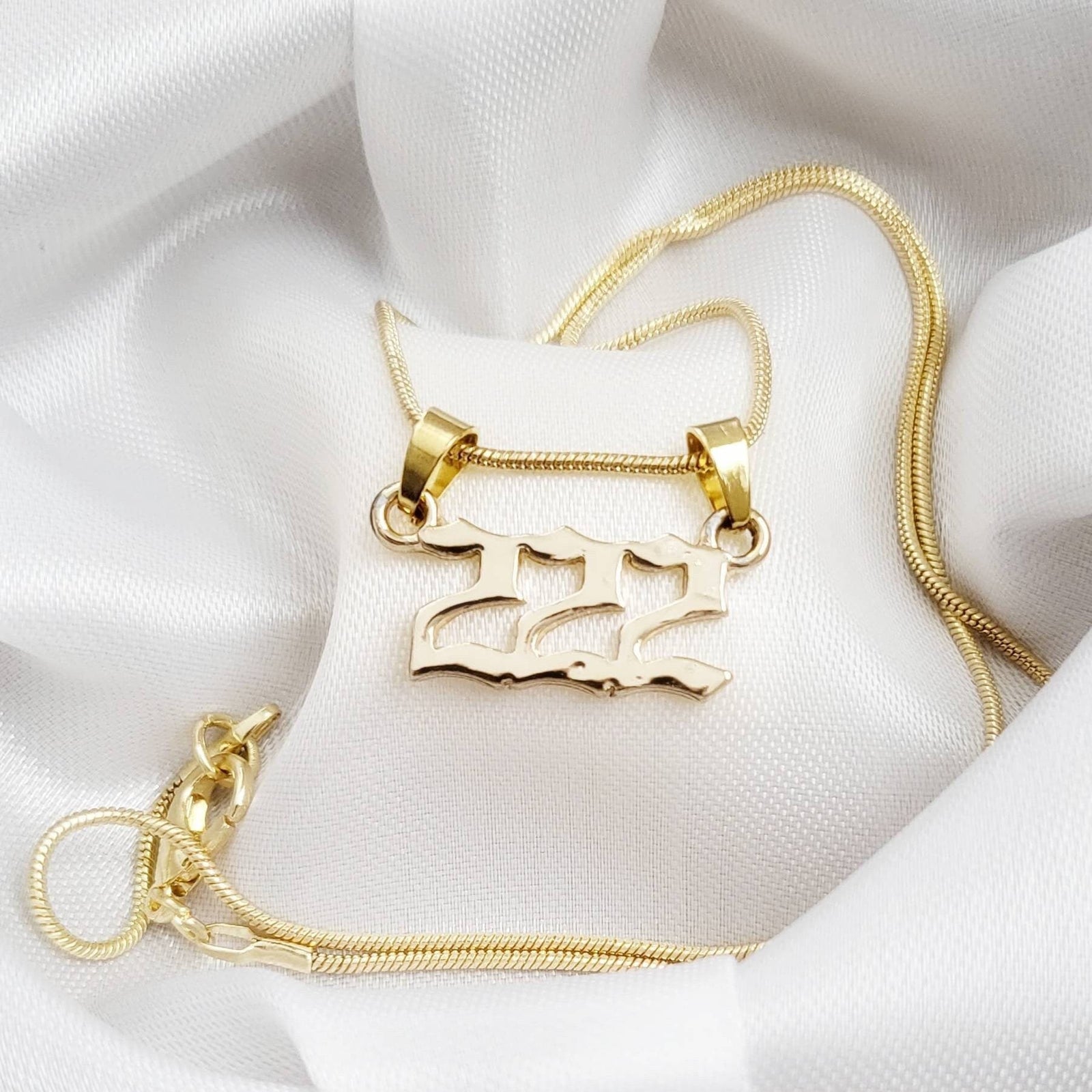 SYNCHRONICITY | Angel Number Necklace | Gold 111, 222, 333, 444, 555, 666, 777, 888, 999 Jewelry | Metaphysical Lucky Numerology Gift |