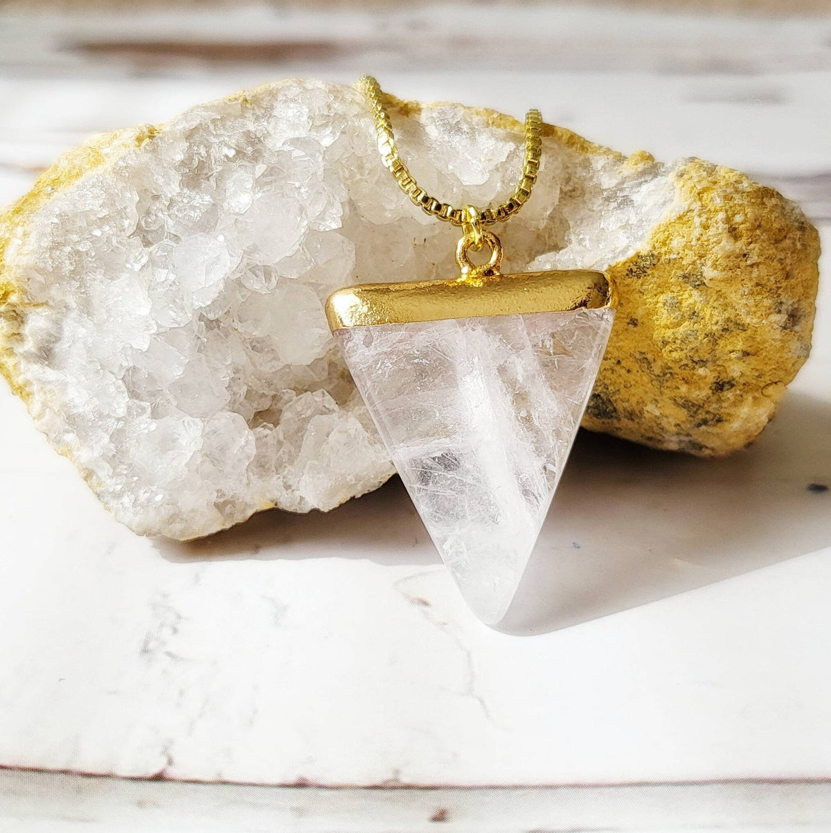 RAW CLEAR QUARTZ | 14K Gold Crystal Necklace | Manifesting Gemstones | Metaphysical Whimsical Gifts | Minimalist Boho Spiritual Jewelry