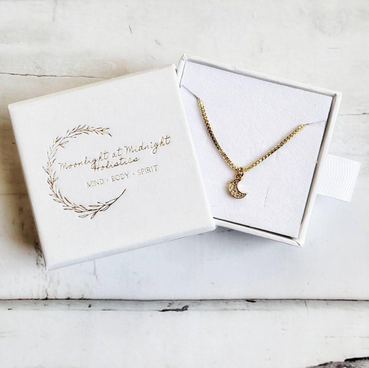 LUNA | 14K Gold Delicate Moon Necklace | Celestial Crescent Moon Jewelry | Minimalist, Dainty Necklace | Tiny Moon Phase Pendant Jewelry