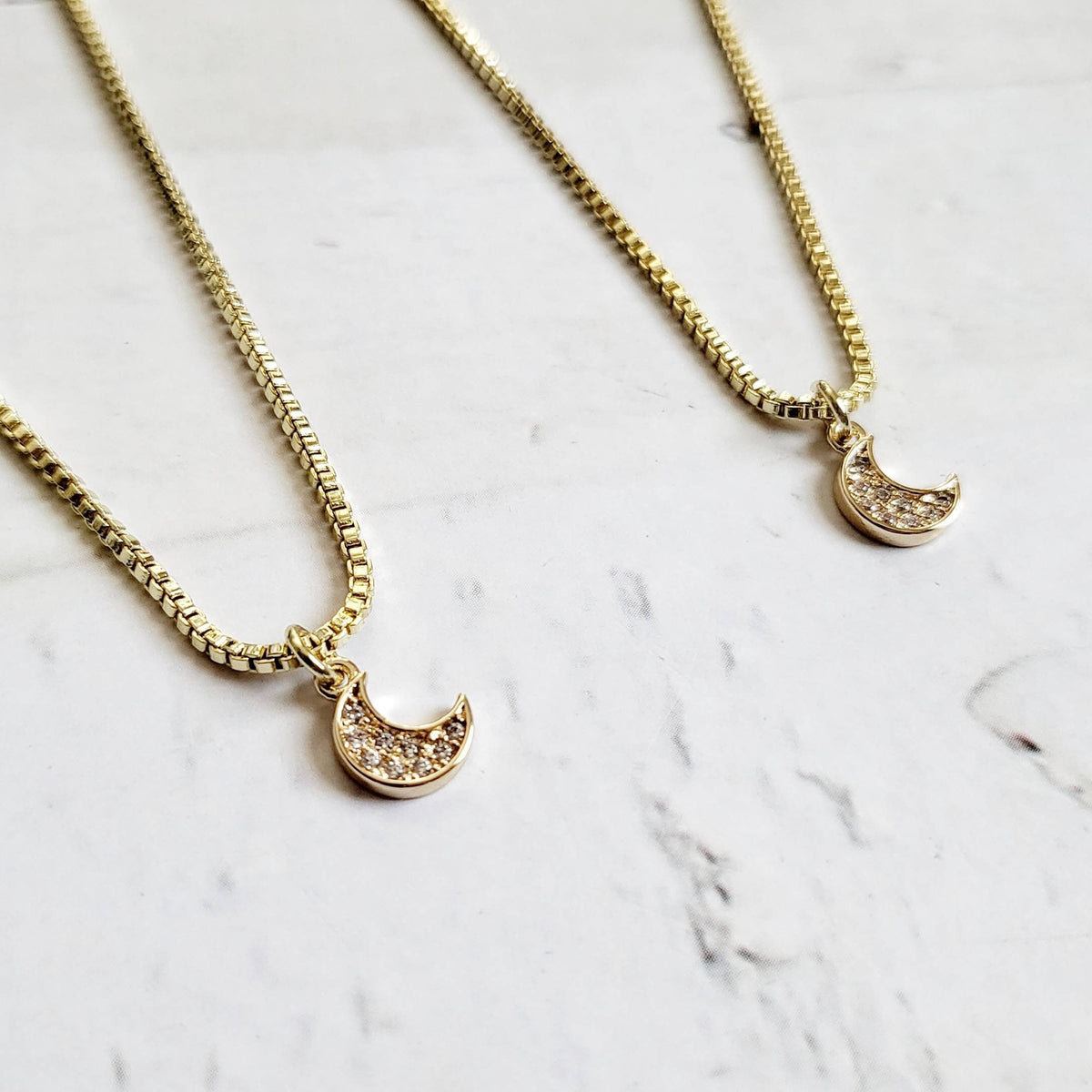 LUNA | 14K Gold Delicate Moon Necklace | Celestial Crescent Moon Jewelry | Minimalist, Dainty Necklace | Tiny Moon Phase Pendant Jewelry