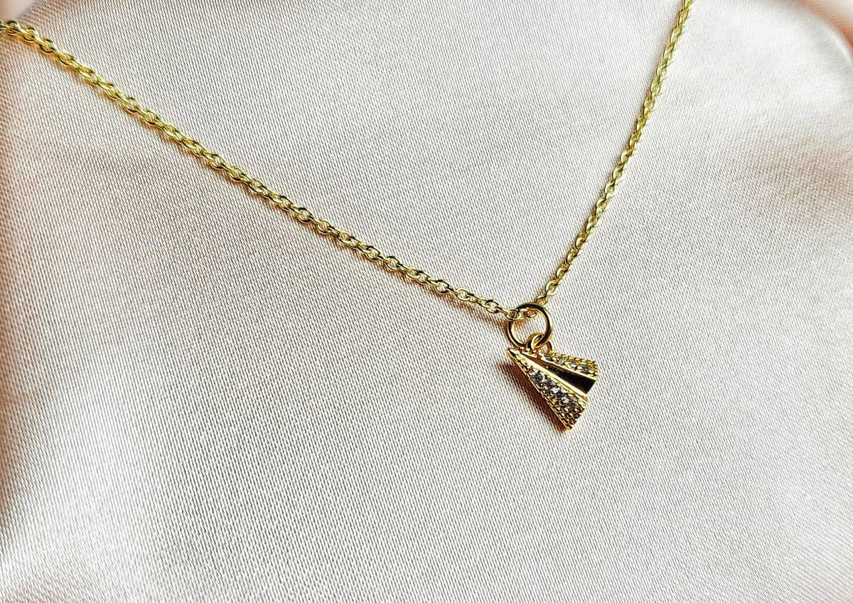 TAKE FLIGHT | 14K Gold Paper Airplane Necklace | Wanderlust Traveler Jewelry | Delicate, Minimalist Plane Necklaces | Adventure Time Gift