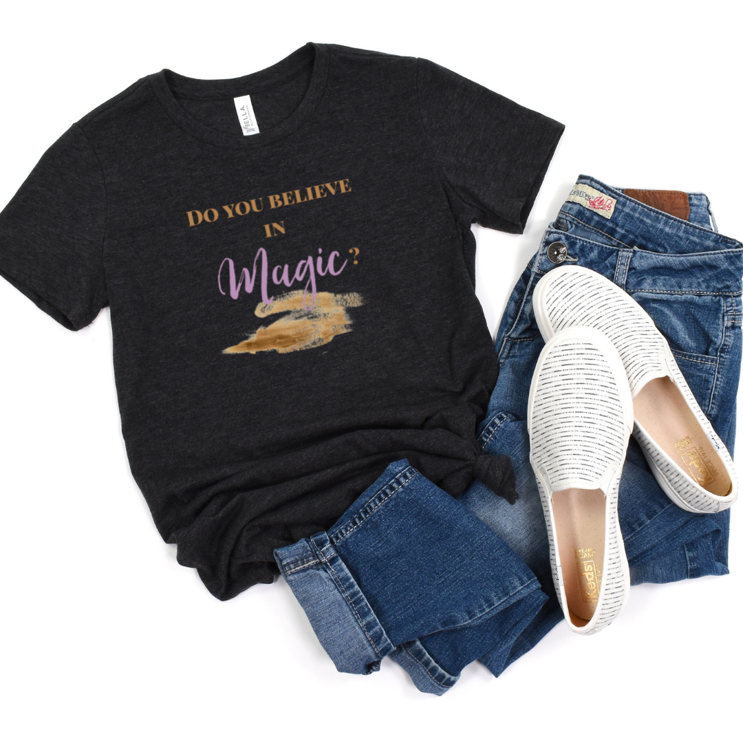 Do You Believe in Magic? | Witchy Bruja Aesthetic Fitted Tee