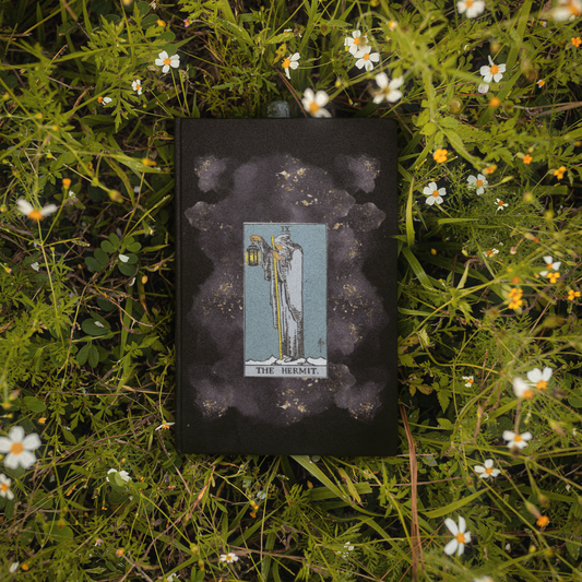 The Hermit Tarot Card Journal | Manifesting Journal | Metaphysical Journal | Tarot Spiritual Gift | Grimoire Journal | Gratitude Journal