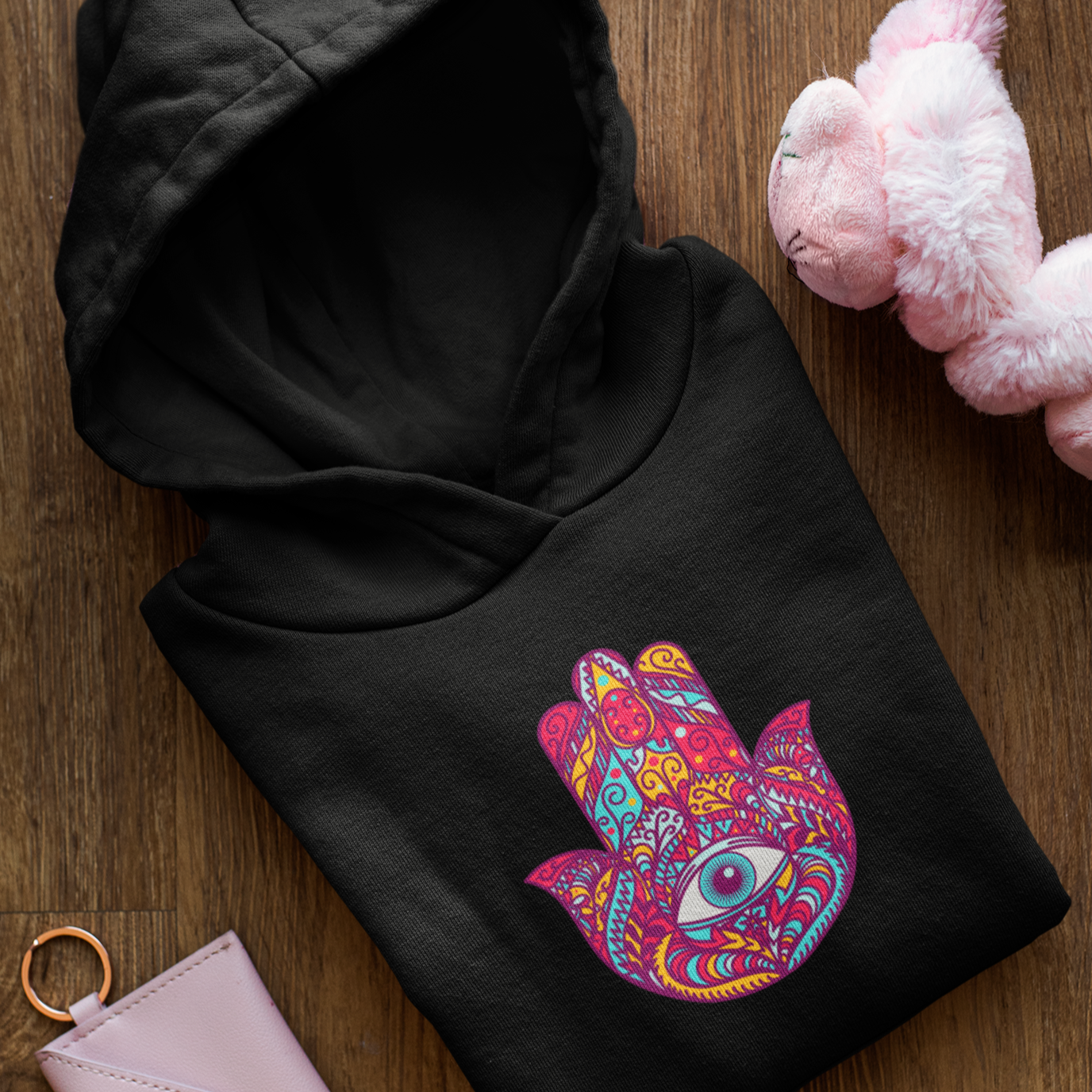 HAMSA | Plush Evil Eye Hoodie