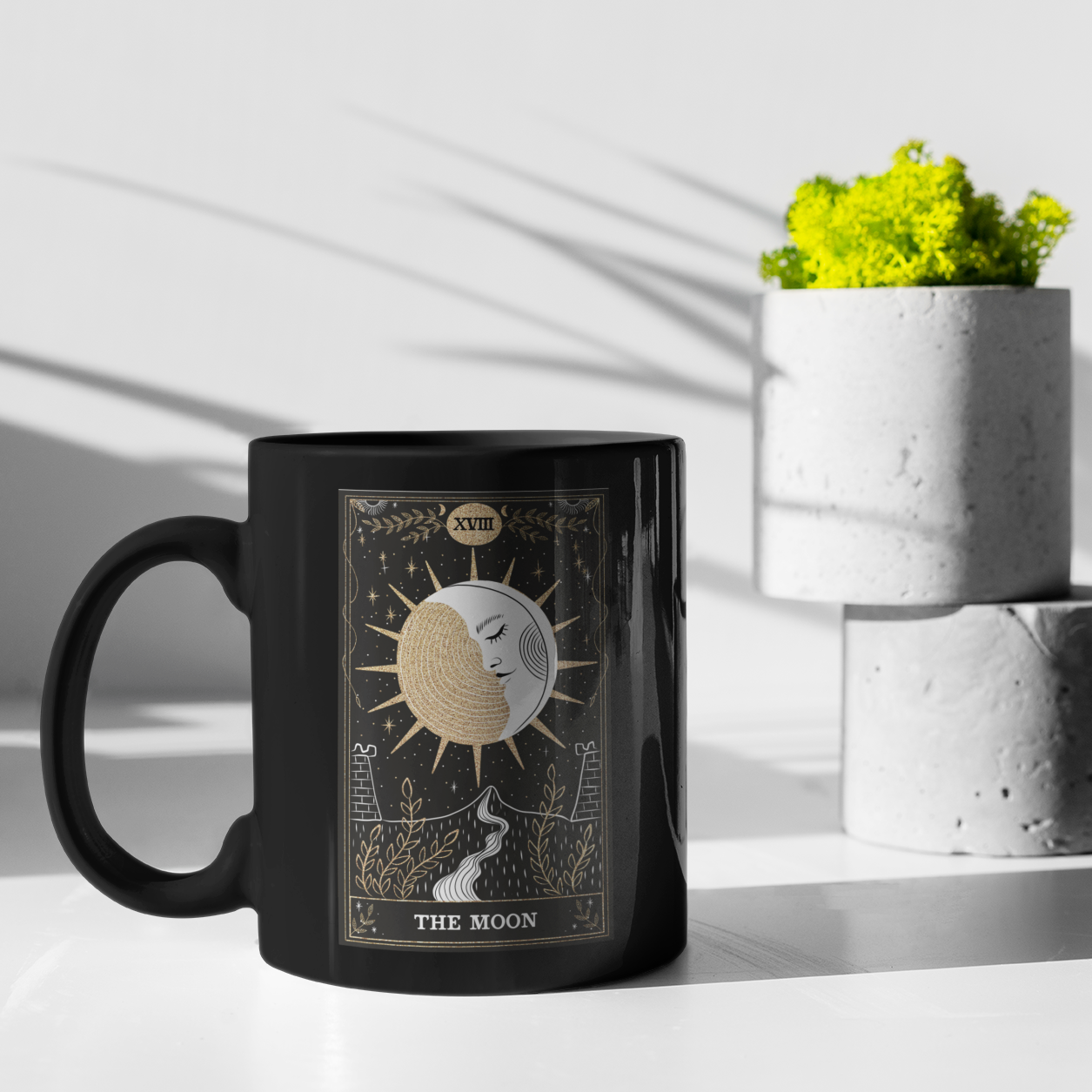THE MOON Tarot Card Tea & Coffee Mug | Astrology Gifts | Meditation Coffee Cup | Spiritual, Mystical Gifts | Tea Leaf Reading